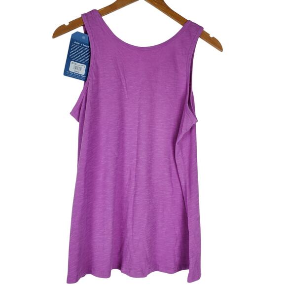 NEW LIFE IS GOOD Happy Hour At The Gym Breezy Tank Top Womens M Workout Tee - Picture 4 of 11